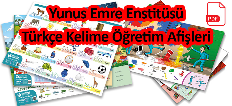 Türkçe Kelime Öğretim Afişleri - Yunus Emre Enstitüsü