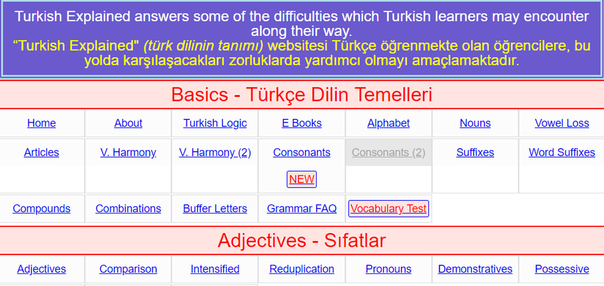 Turkish Explained - turkishexplained.com (İngilizce bilenler için Türkçe)