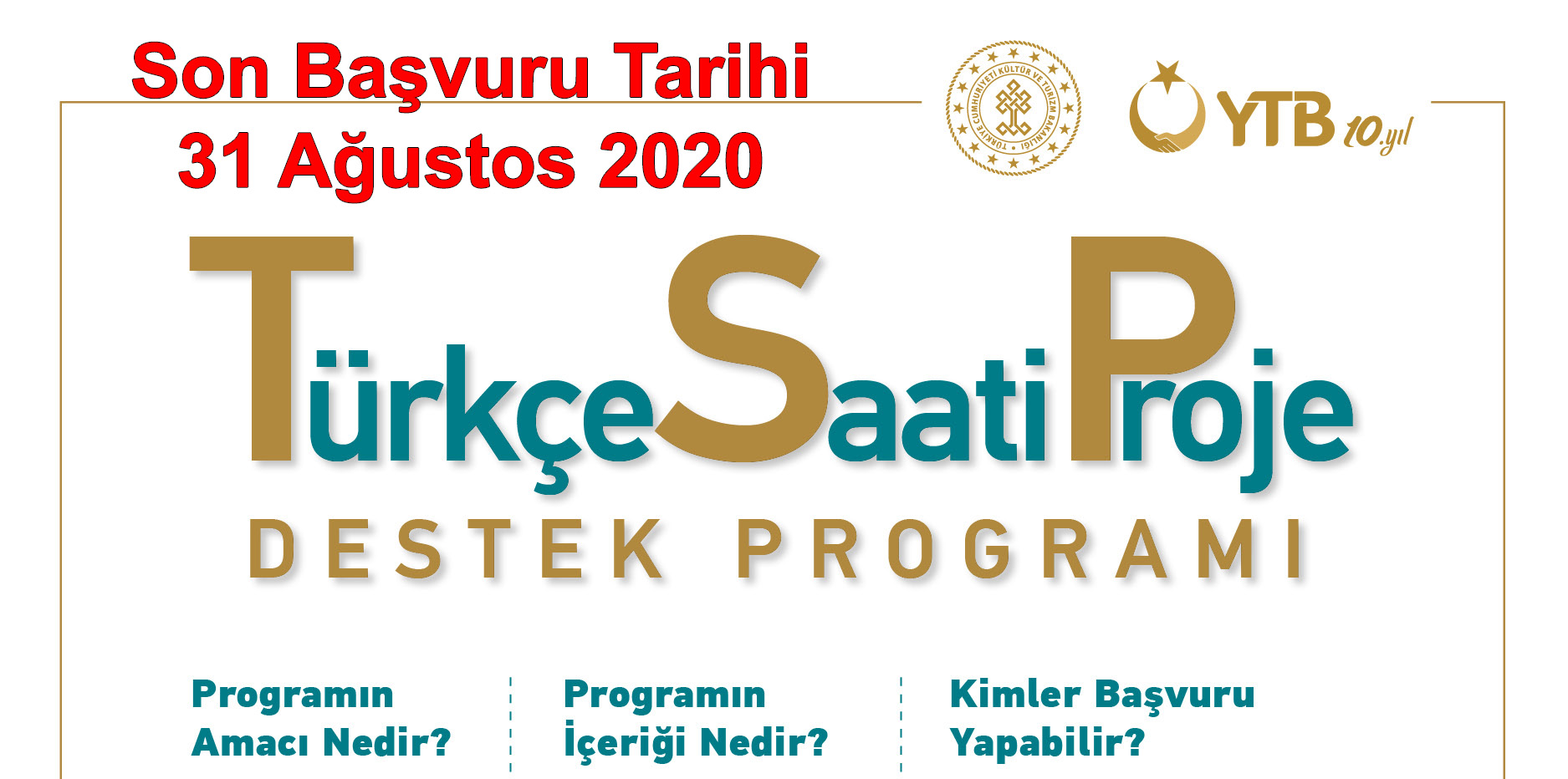 Türkçe Saati Proje Destek Programı - 2020-2021 
