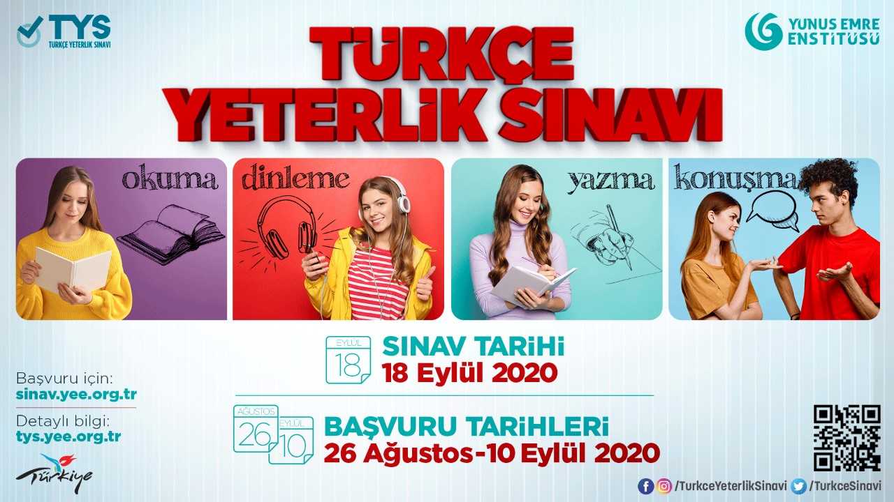Türkçe Yeterlik Sınavı Başvuruları Başladı - Sınav Tarihi: 18 Eylül 2020